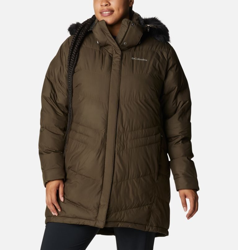 Jachete Izolate Columbia Peak to Park Mid-High Dama Masline Verzi | Plus Size AD97MZQS8